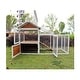 77.4in Wooden Chicken Coop Bunny Hutch Poultry Cage Habitat - Bed Bath ...