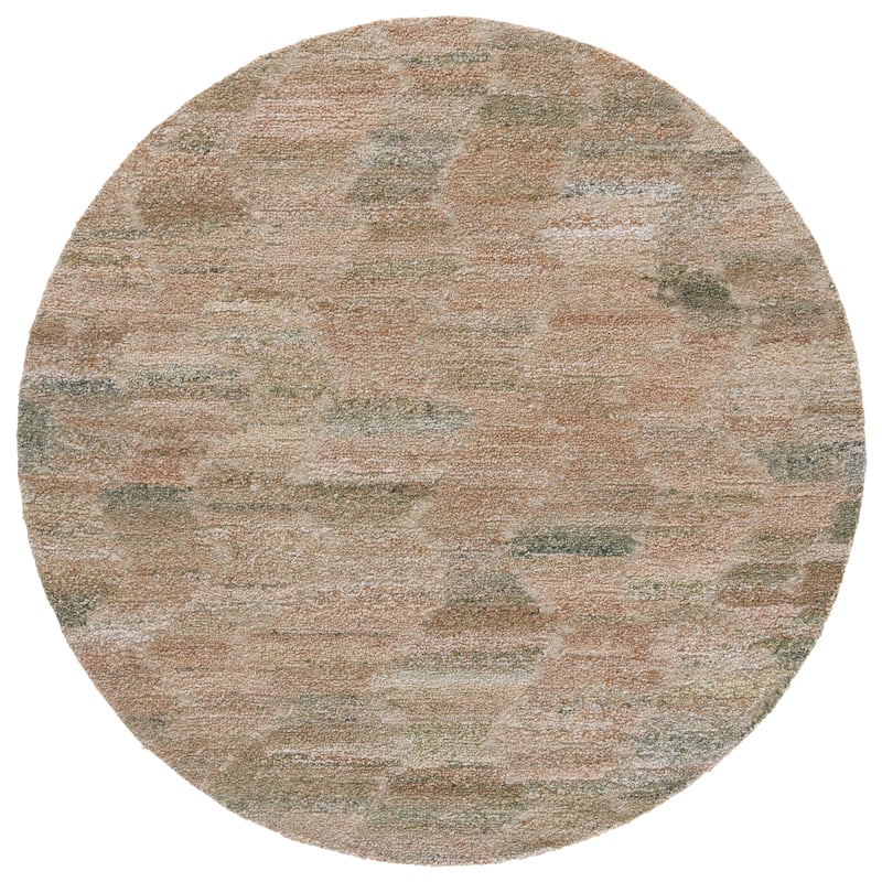 SAFAVIEH Handmade Harvest Fradel Rug - 6' Round - Green/Beige