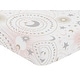 preview thumbnail 3 of 4, Sweet Jojo Designs Blush Pink, Gold, Grey and White Star and Moon Celestial Collection Fitted Crib Sheet