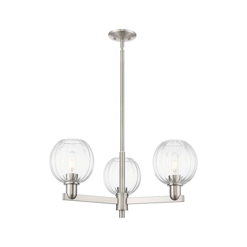 Innovations Lighting Downtown Urban - Preston - 3 Light 18" Globe Shade Stem Hung Chandelier