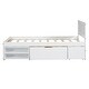 preview thumbnail 7 of 14, Twin Size Platform Bed With Drawer And Two Shelves