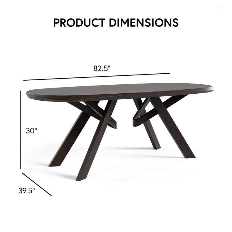 Furniture of America Abigail VI Mid-Century Modern 5-Piece Black Handfinished Solid Wood Dining Set