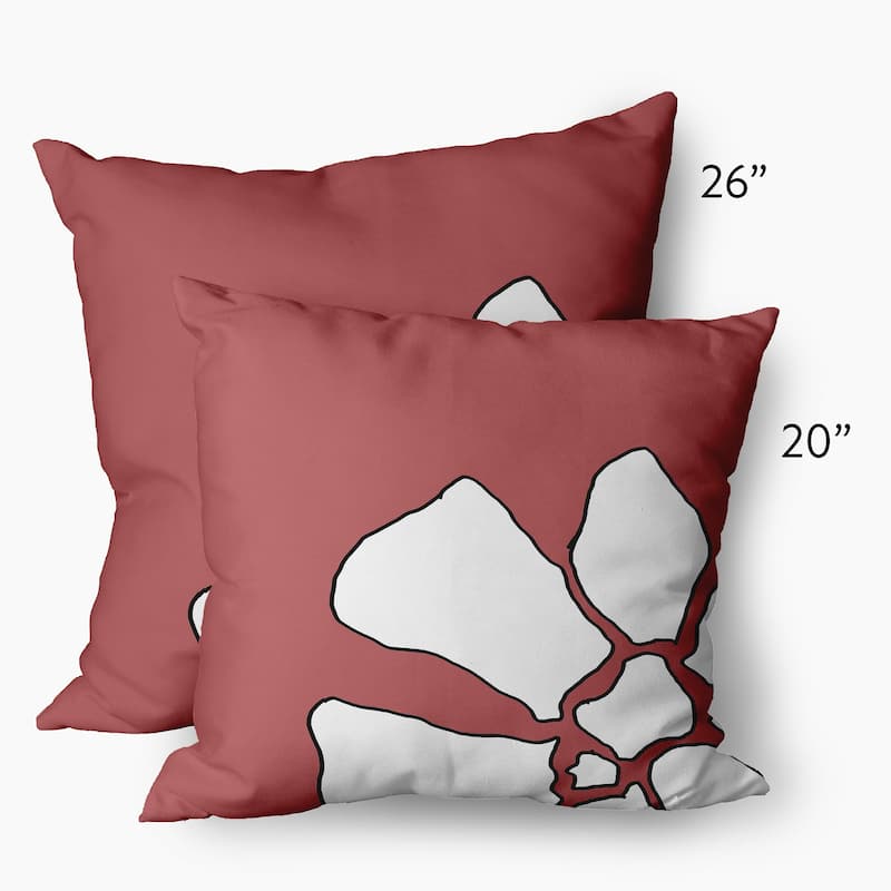 Petal Lines Indoor/Outdoor Throw Pillow