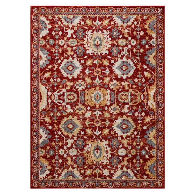 Mohawk Home Norwood Floral Ornamental Area Rug - 3' 11" x 6' - Red - Runner/Rectangle