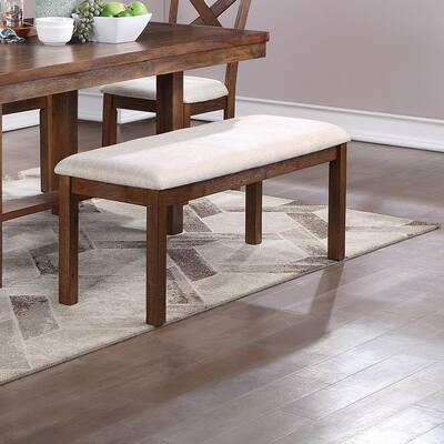 1pc Bench Only Natural Brown Finish