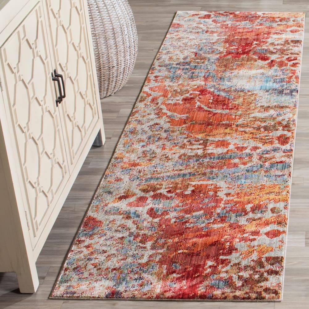 SAFAVIEH Valencia Iona Distressed Vintage Boho Oriental Polyester Rug