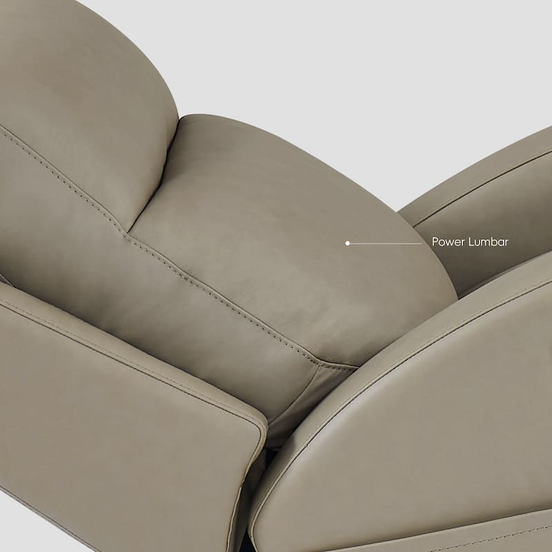 39''W Genuine leather Triple-Power Reclining with Extendable Footrest and USB/USB-C Ports