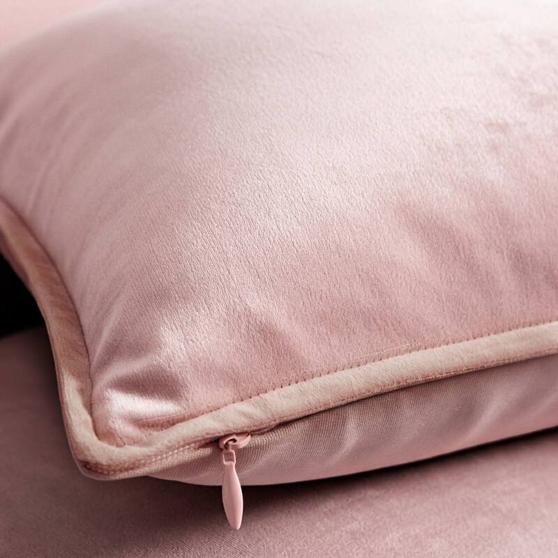 A1HC Set of 2 Luxurious Fine Soft Velvet Throw Pillow Covers Only, For Sofas, Beds, Vibrant Colors and Hidden Zipper