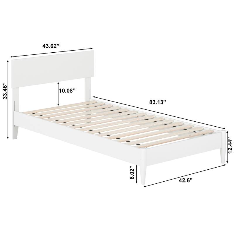 Aria Solid Wood Modern Low Profile Platform Bed