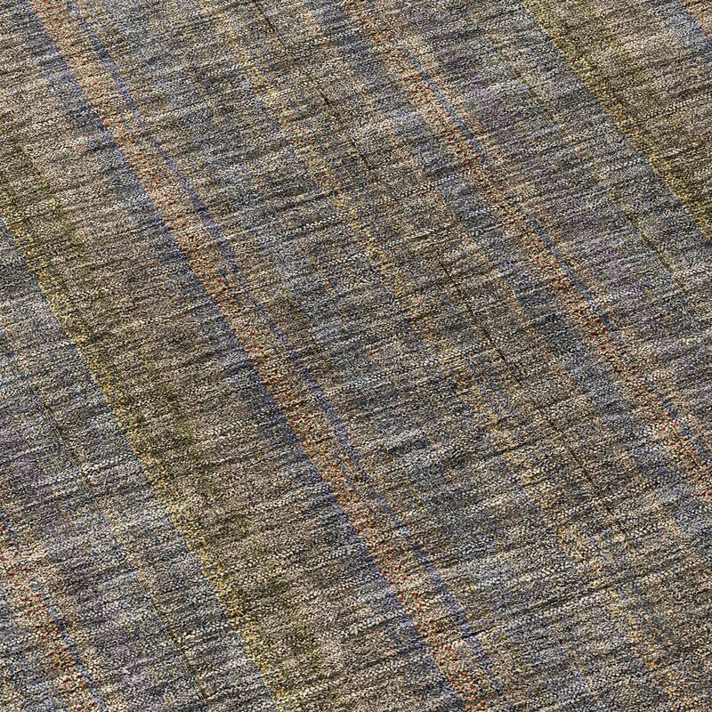 Machine Washable Indoor/ Outdoor Stripe Chantille Rug