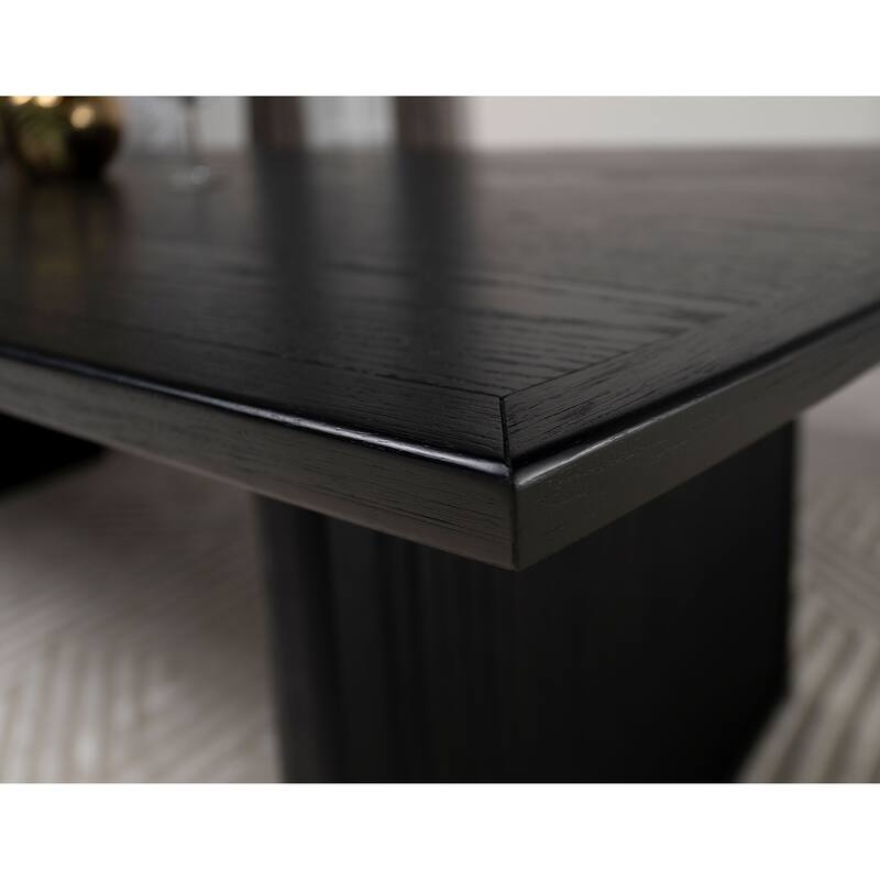 Brookmead 100-inch Extension Leaf Dining Table Black