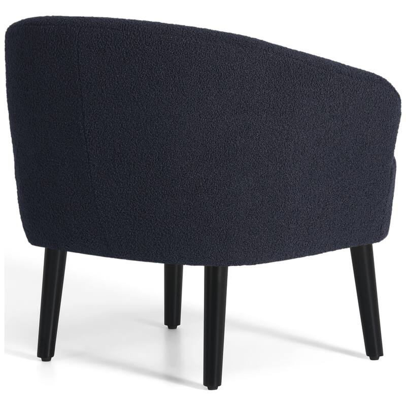 Bayville Sherpa Polyester Upholstered Barrel Chair - Faux Shearling