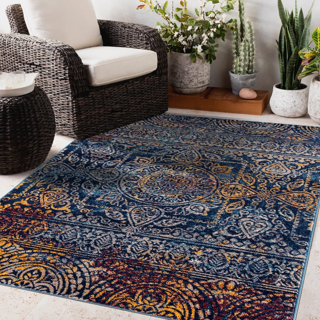 Manhattan Burke Tribal Multi-Colored Runner Rug