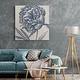 preview thumbnail 4 of 14, Indigo Floral on Linen II-Premium Gallery Wrapped Canvas