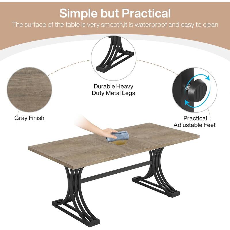 5FT Conference Table, Modern Meeting Table for Office Conference Room