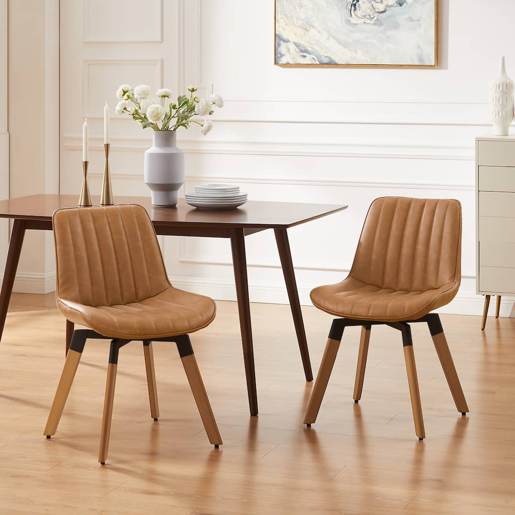 Art Leon Rustic Swivel Dining Chair (Set of 2)