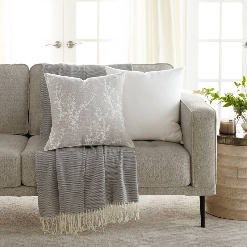 2-Pack Cotton Slub Decor Throw Pillows in Willow