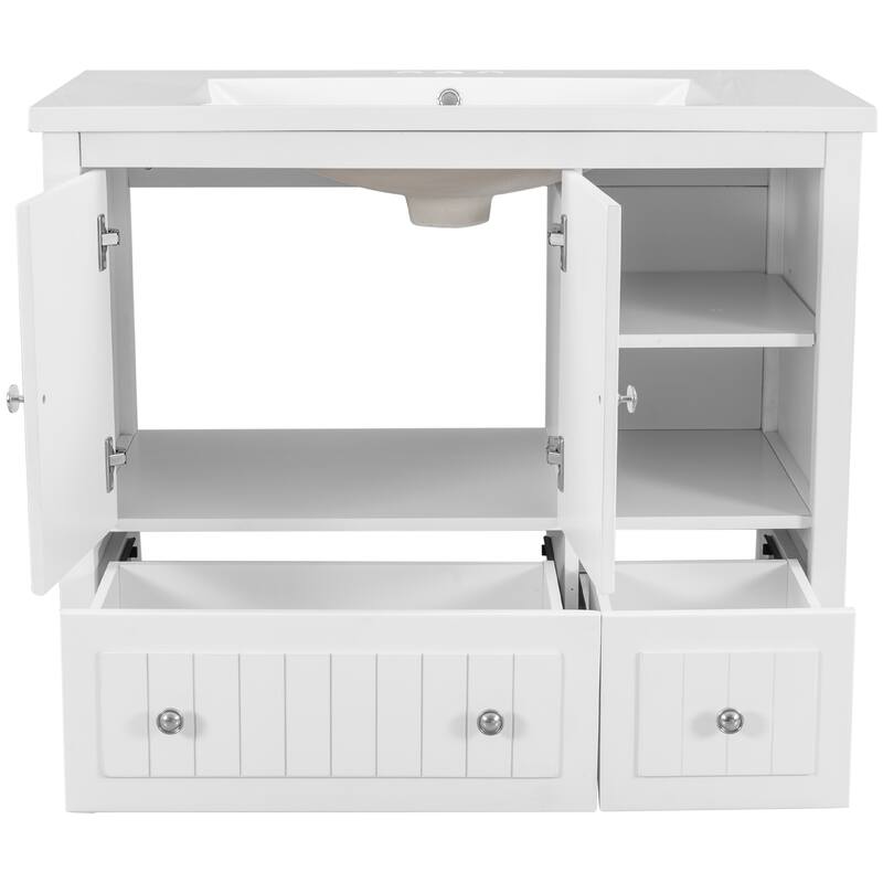 36" Bathroom Vanity with Solid Wood Frame