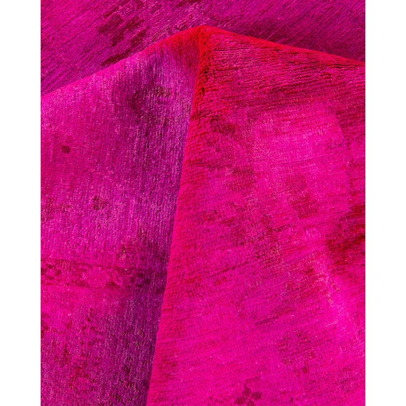 Vibrance, One-of-a-Kind Hand-Knotted Area Rug - Pink, 6' 1" x 8' 10" - 6' 1" x 8' 10"