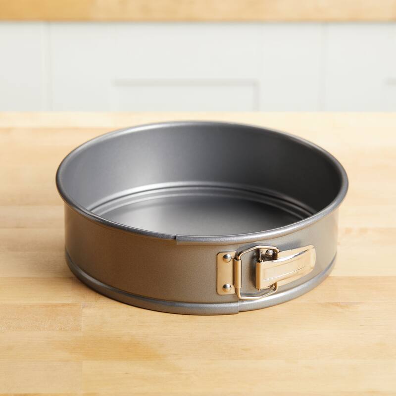 Anolon Advanced Bakeware Nonstick Springform Pan, 9Inch, Gray Bed