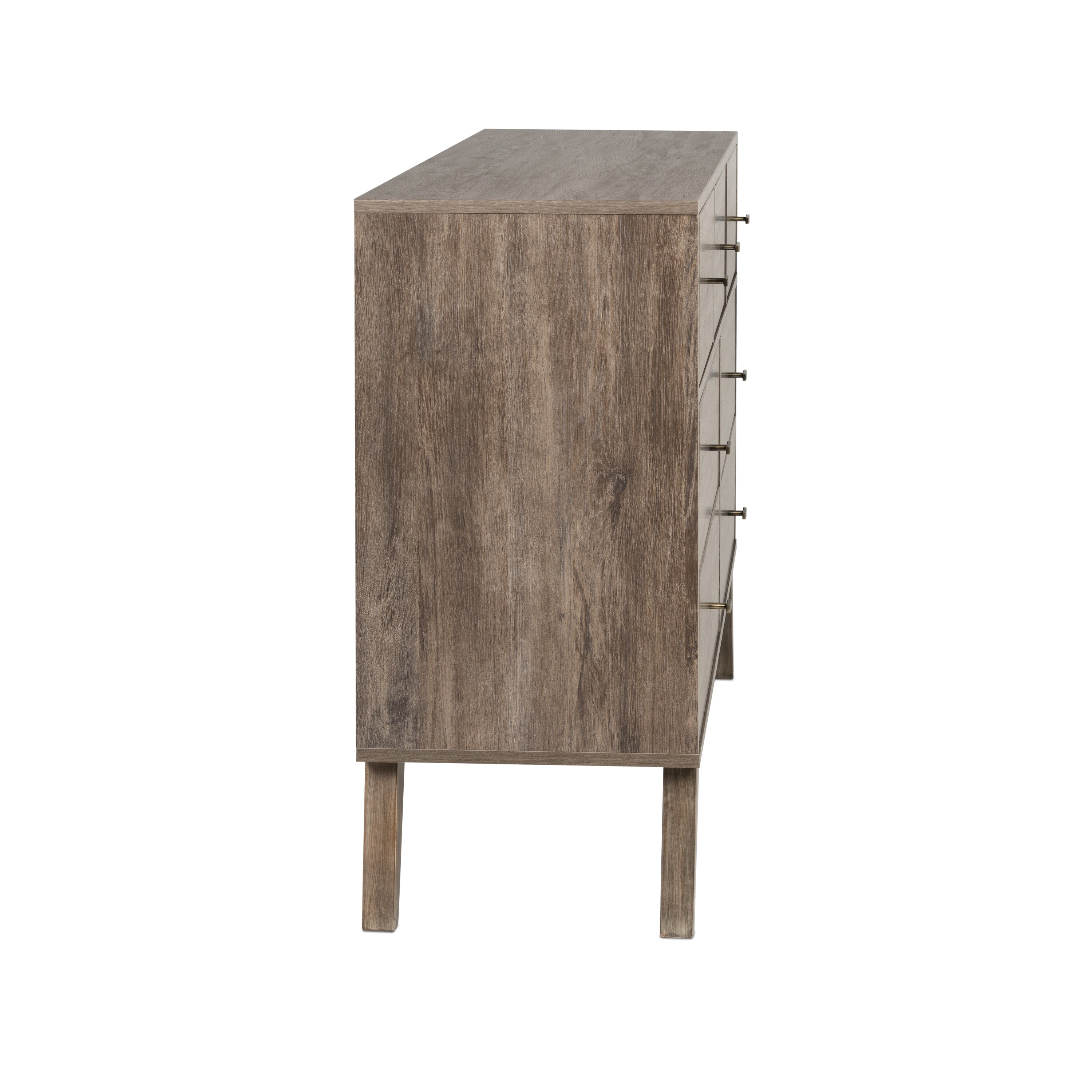 prepac milo mid century modern 7-drawer dresser Prepac Milo 7-Drawer Dresser - White WDBR-1407-1