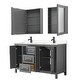 preview thumbnail 22 of 71, Daria 60 Inch Double Vanity, Cultured Marble Top, Medicine Cabinets
