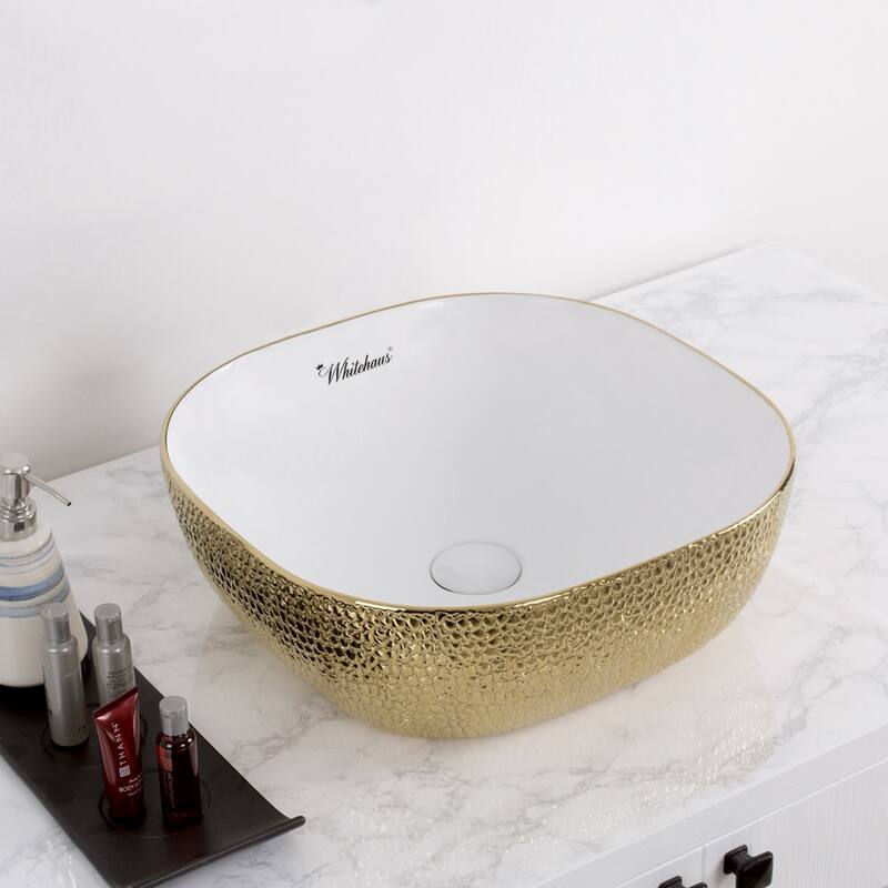 Whitehaus Isabella Plus 16-5/8" Vitreous China Vessel Bathroom Sink