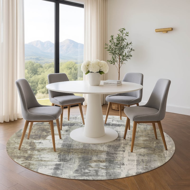 Premium Washable Super Soft Abstract Glam Mayfield Rug - Beige - 8' x 8'