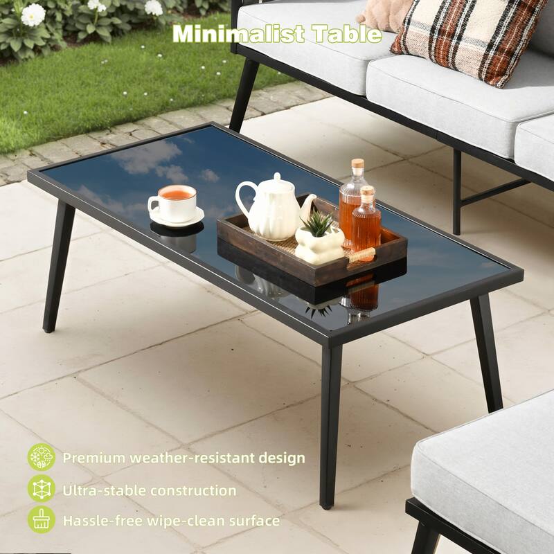 XIZZI 6-Piece Outdoor Patio Furniture Conversation Set