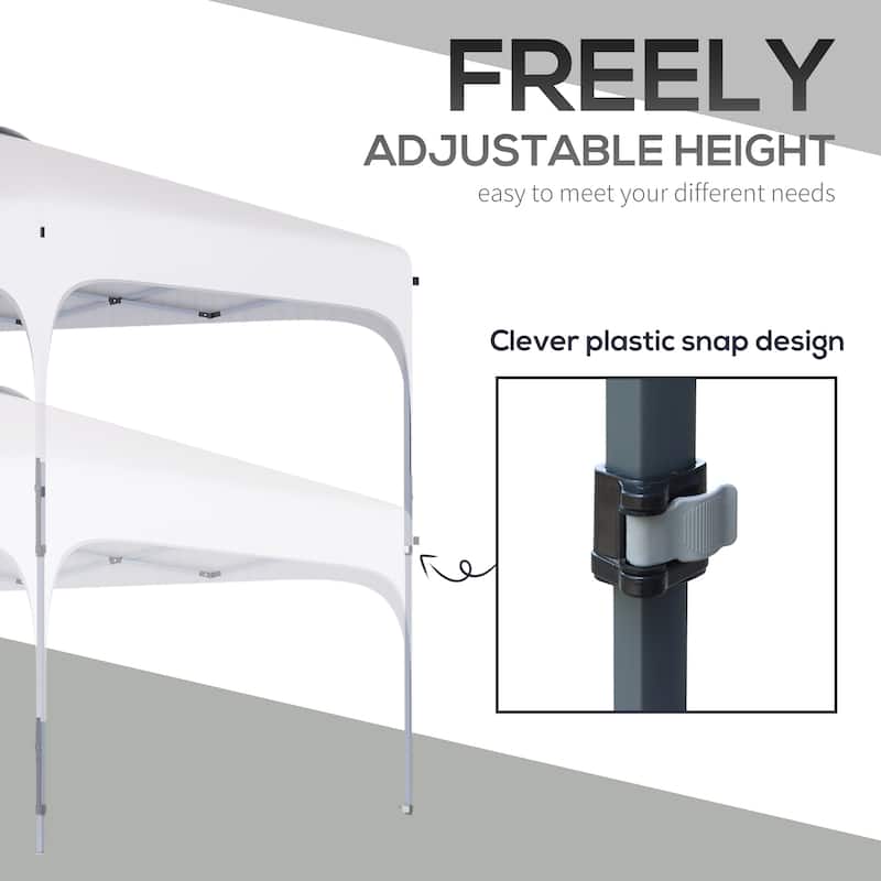 Outsunny Pop Up Gazebo, Foldable Canopy Tent with Carry Bag with Wheels and 4 Leg Weight Bags for Outdoor Garden Patio Party