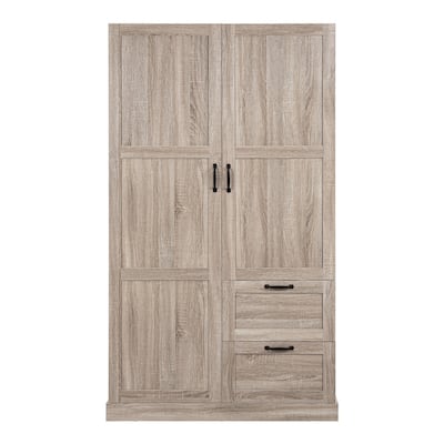 40" Extra-Wide Storage Cabinet, 71" Tall Pantry with Shelves & Drawers