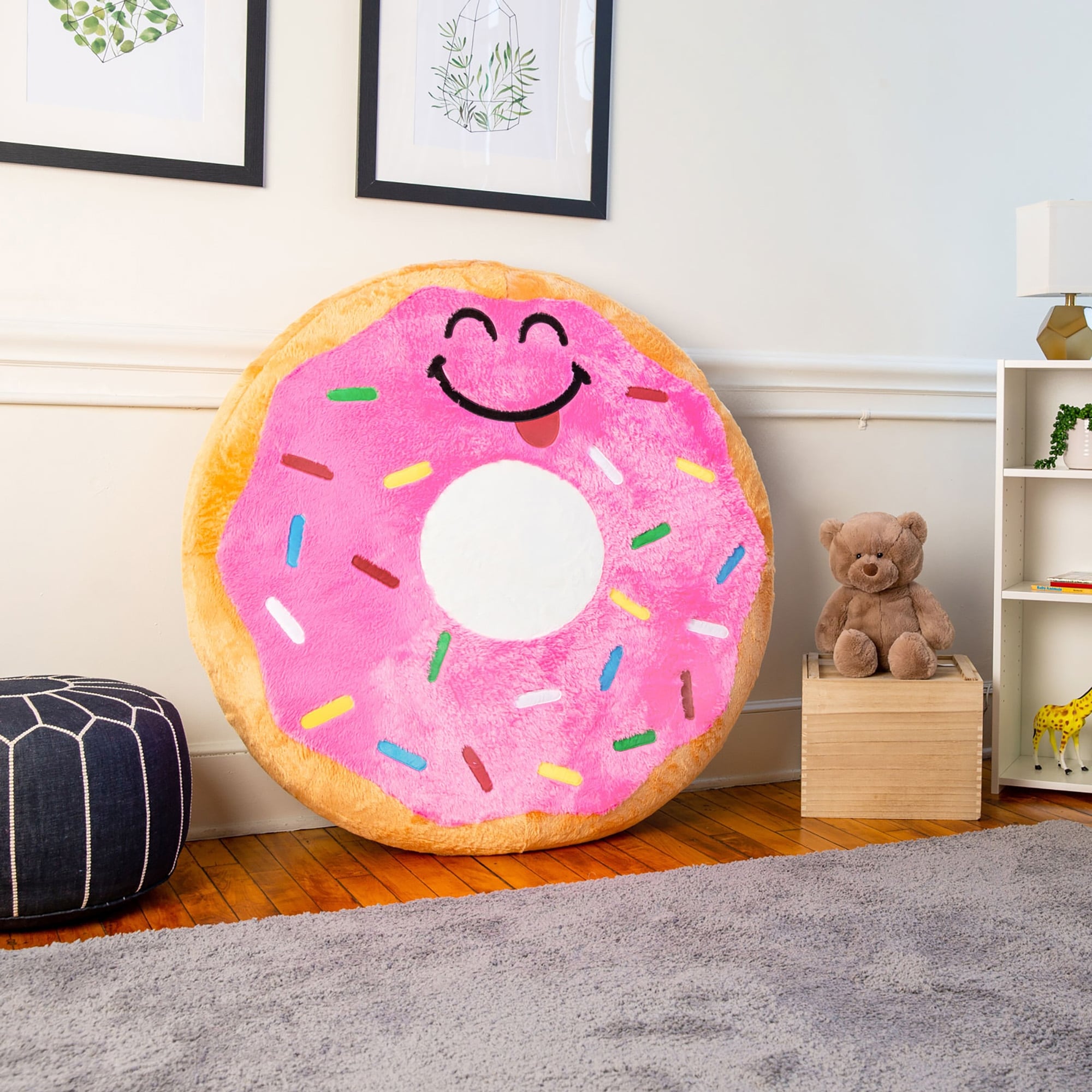 Good Banana Donut Floor Floatie Kids Round Floor Pillow Seating