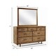 preview thumbnail 3 of 16, Abbyson Retro Mid Century Wood 7 Drawer Dresser and Mirror