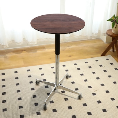 Movable Adjustable Bar Table Pub Table 360 Swivel Counter Bar Height Aluminum Star Base Movable for Stand Desk Bistro Table