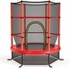 preview thumbnail 2 of 15, 55 Inch Kids Recreational Trampoline Bouncing Jumping Mat with Enclosure Net - 65" x 65" x 65" (L x W x H)