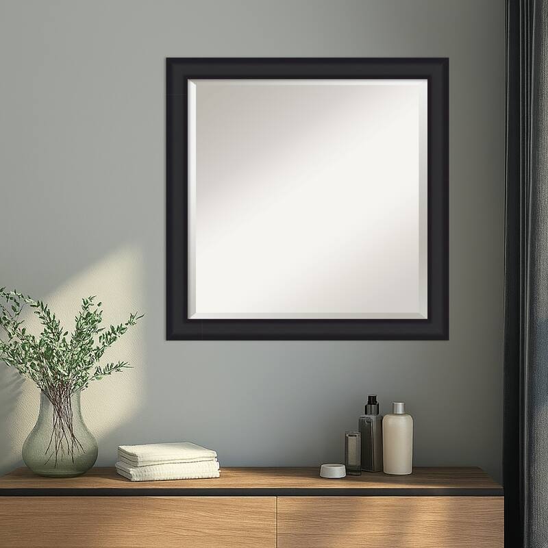 Oliver Narrow Beveled Wood Framed Wall Mirror