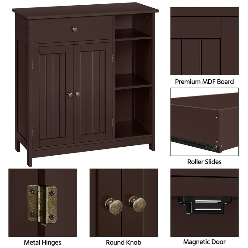 Yaheetech Free-Standing Bathroom Floor Cabinet with Adjustable Drawer