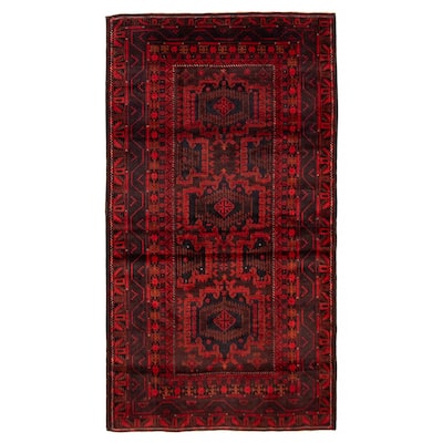 Teimani Red Rug 4'2" x 7'7" - 4'2 x 7'7