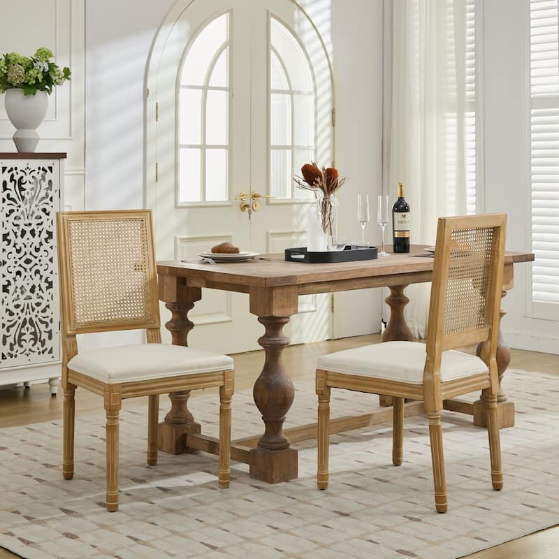 Wood Dining Chairs Set of 2