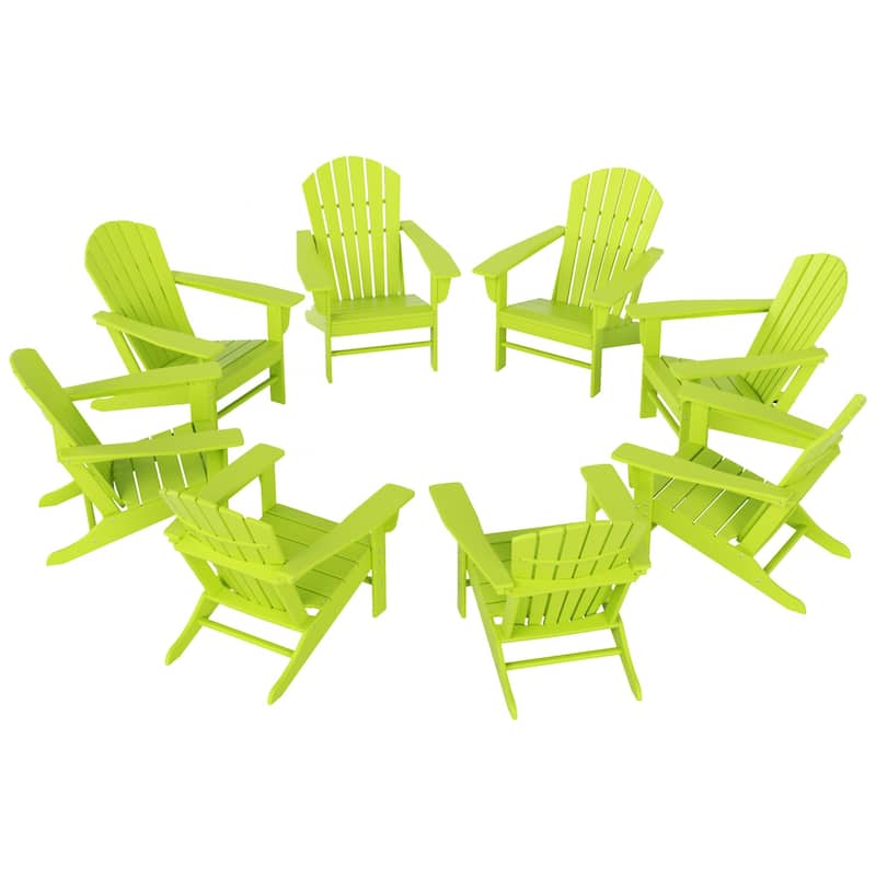 Altura Outdoor Eco-Friendly All Weather Poly Adirondack Chair (Set of 8)