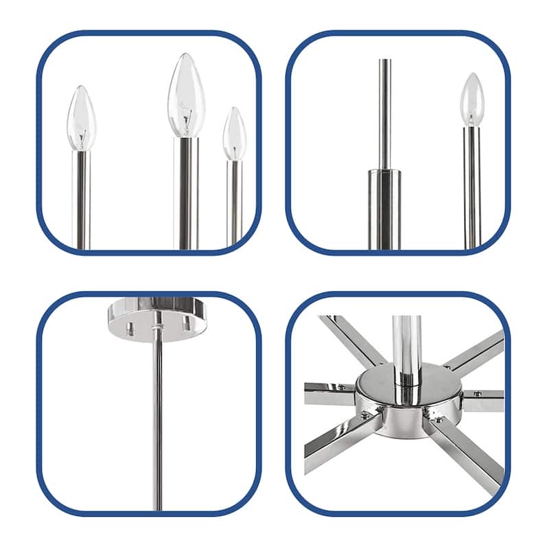 6-Light Candelabra Chandelier