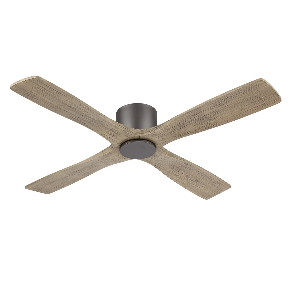 MLiAN 48" 4 Blades Indoor DC Flush Mount Ceiling Fan with Remote