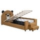 preview thumbnail 8 of 13, Twin Brown Upholstered Bed Daybed Frame with Bear Shaped Headboard, Hydraulic System & Breathable Mesh Fence for Boys Girls