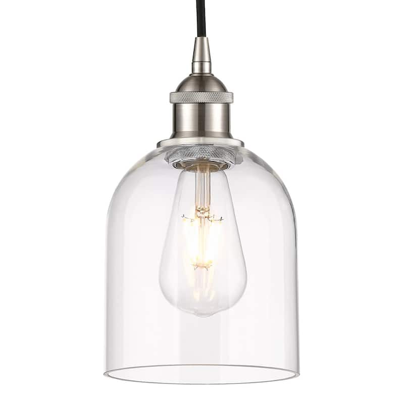 Innovations Lighting 616-1P 10 6 Bella Pendant Bella 6" Wide Cord-Hung - Brushed Satin Nickel / Clear
