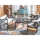 preview thumbnail 7 of 61, SAFAVIEH Outdoor Montez 4-Piece Conversation Patio Set with Accent Pillows