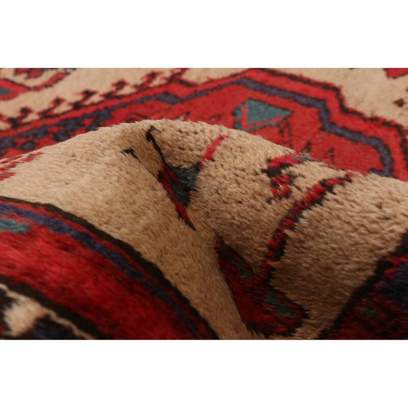 ECARPETGALLERY Hand-knotted Konya Anatolian Beige, Red Wool Rug - 3'9 x 11'2