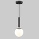 preview thumbnail 2 of 14, Padana Mid Century Modern Globe Pendant Light Opal Glass Hanging Light Fixture - N/A