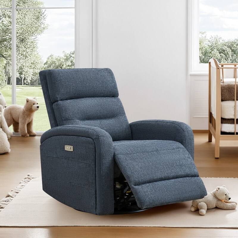 Spruce & Spring Cheryl Power Glider Swivel Rocker Recliner Chair Nursery Recliner
