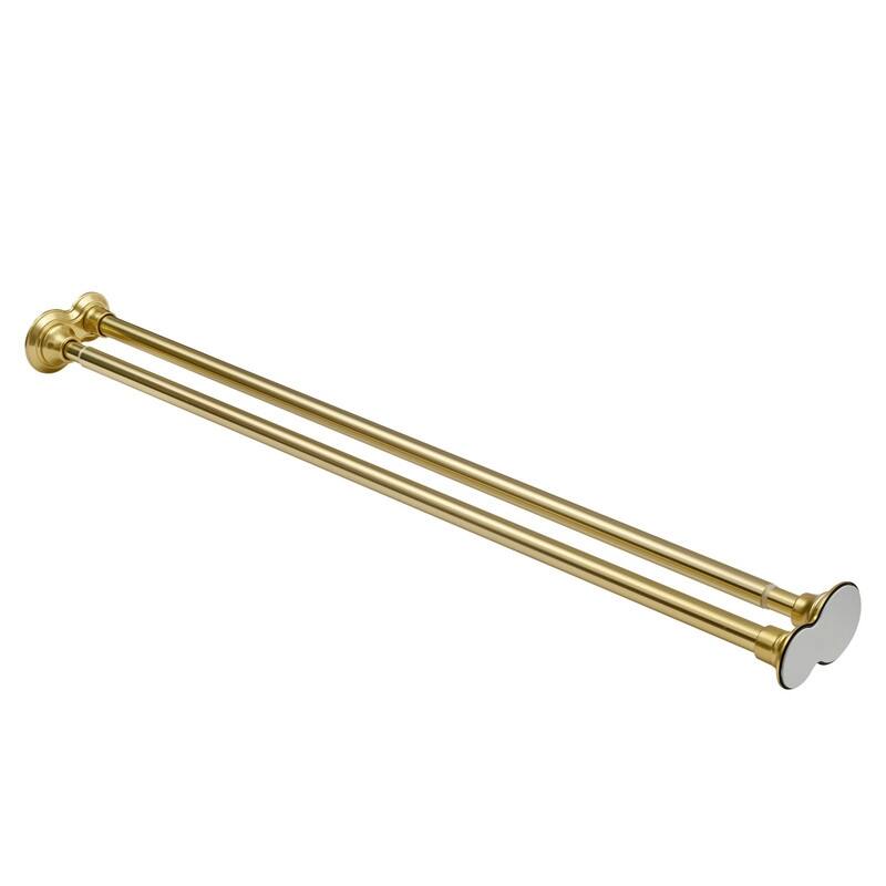 Utopia Alley 72-Inch Adjustable Rust-Proof Aluminum Double Shower Curtain Tension Rods, Includes Shower Liner and Shower Hooks