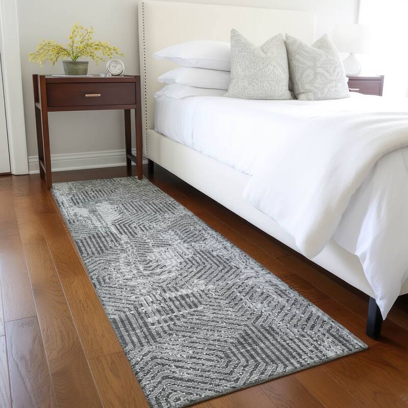 Machine Washable Indoor/ Outdoor Chantille Contemporary Maze Rug